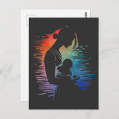 Moeder met haar baby, moeder en haar baby schets, briefkaart (Voorkant / Achterkant)