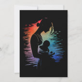 Moeder met haar baby, moeder en haar baby schets, feestdagenkaart (Voorkant)