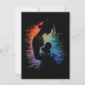 Moeder met haar baby, moeder en haar baby schets, feestdagenkaart (Voorkant)