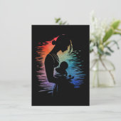 Moeder met haar baby, moeder en haar baby schets, feestdagenkaart (Staand voorkant)