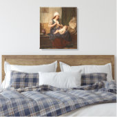 Moeder met haar kind (door Rudolf Jordan) Canvas Afdruk (Insitu (Slaapkamer))