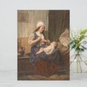 Moeder met haar kind (door Rudolf Jordan) Kaart (Staand voorkant)