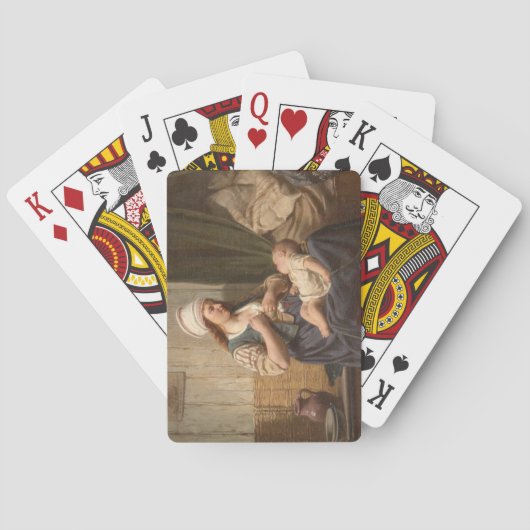 Moeder met haar kind (door Rudolf Jordan) Pokerkaarten (Achterkant)