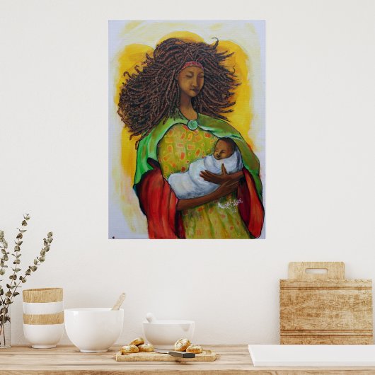 Moeder met kind poster (Keuken)