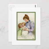  moeder met kinderen briefkaart (Voorkant / Achterkant)