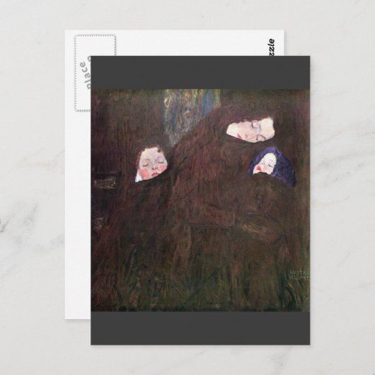 Moeder met kinderen door Gustav Klimt Briefkaart (Voorkant / Achterkant)