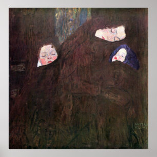 Moeder met kinderen door Gustav Klimt Poster