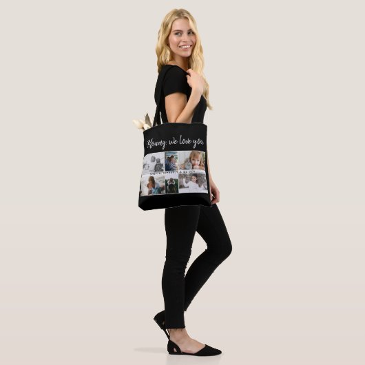 Moeder met Kinderen en Familie Mam 6 Foto Collage Tote Bag (Op model)