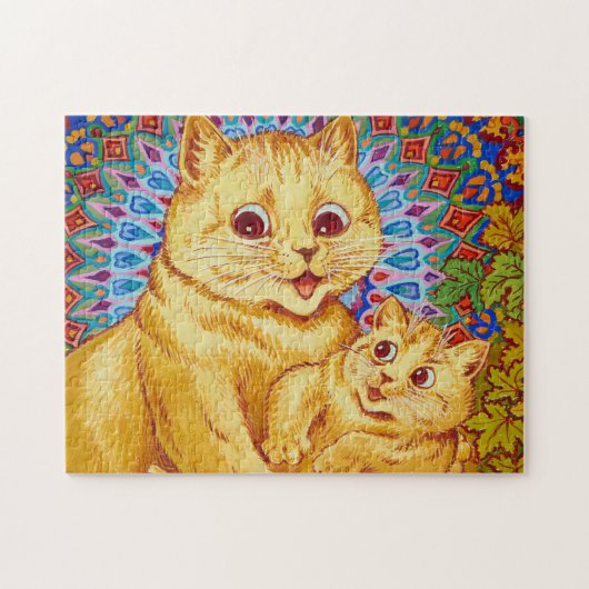 Moeder met Kitten door Louis Wain Legpuzzel (Horizontaal)