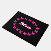 Moeder Met Mooie Roze Vlinders Deurmat (Schuin)