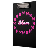Moeder Met Mooie Roze Vlinders Klembord (Links)