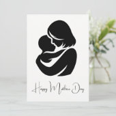 Moeder met pasgeboren Baby Moederdag Kaart (Staand voorkant)