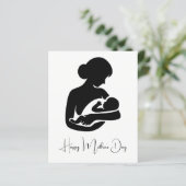 Moeder met pasgeboren Baby Moederdag Kaart (Staand voorkant)