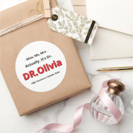 Moeder met PhD Grappig Promotiegeschenk voor Haar Ronde Sticker