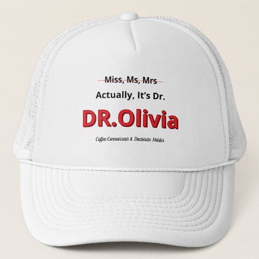 Moeder met PhD Grappig Promotiegeschenk voor Haar Trucker Pet (Voorkant)