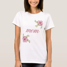 Moeder met roze bloemen Vrouwen Basic T-shirt