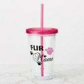 Moeder met roze poot met acrylknol acryl drinkbeker (Voorkant)