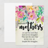 Moeder met succes Moeders Bedankkaart (Voorkant / Achterkant)