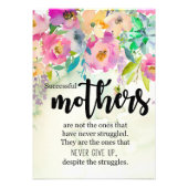 Moeder met succes Moeders Foto Afdruk (Voorkant)