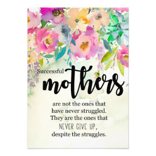 Moeder met succes Moeders Foto Afdruk