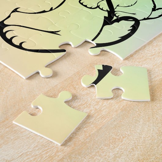 moeder met vier kitten puzzel (Zijkant)