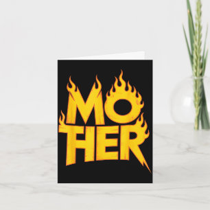 Moeder metaal zeggende grappige vlammende band Moe Kaart