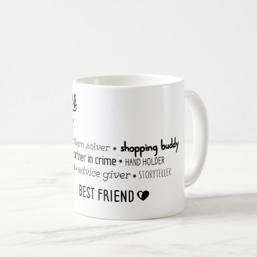 Moeder, mijn beste vriend koffiemok (Voorkant rechts)