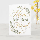 Moeder Mijn Beste Vriendin Moederdag Kaart (Gele Bloem)