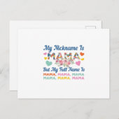 Moeder Mijn Bijnaam Is Mama Verjaardag Briefkaart (Voorkant / Achterkant)