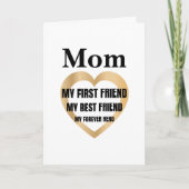 Moeder Mijn Eerste Vriend Persoonlijk Cadeau Bedankkaart (Voorkant)