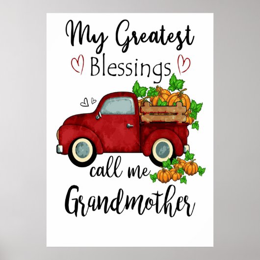 Moeder mijn grootste zegeningen noemen me grootmoe poster (Voorkant)