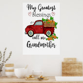 Moeder mijn grootste zegeningen noemen me grootmoe poster (Keuken)