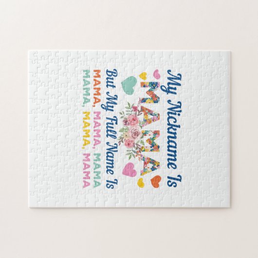 Moeder mijn naam is mama Birthday Legpuzzel (Horizontaal)