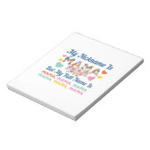 Moeder mijn naam is mama Birthday Notitieblok (Linkerzijde)