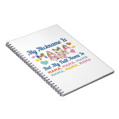 Moeder mijn naam is mama Birthday Notitieboek (Rechterzijde)