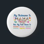 Moeder mijn naam is mama Birthday Ronde Button 5,7 Cm<br><div class="desc">Moeder mijn naam is mama Birthday</div>