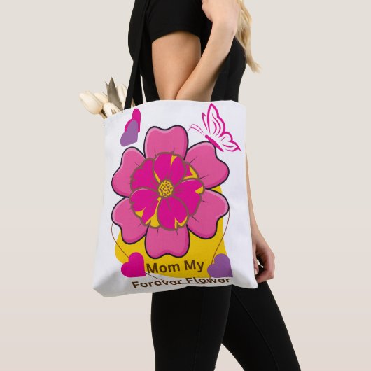 Moeder Mijn Ontworpen Bloem Altijd Bloem Tote Bag (Dichtbij)