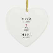 Moeder | Mimi Jaar Oprichtingsdatum Kerstmis Keram Keramisch Ornament (Voorkant)