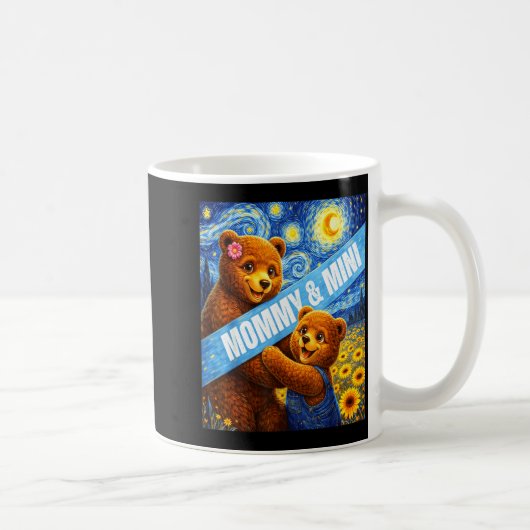 Moeder & mini knuffel beer bijpassende moederdag koffiemok (Rechts)