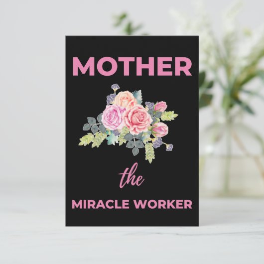 Moeder-mirakelwerker Bedankkaart (Staand voorkant)