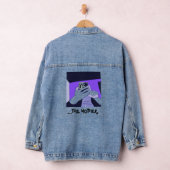 Moeder mobiele handen Limoen Paarse zwart Denim Jacket (Hangar)
