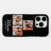 Moeder Modern Schrift Zwart 3 Foto Hoes-M Case-Mate iPhone Case (Achterkant (horizontaal))