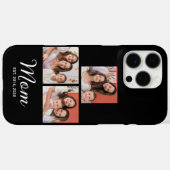Moeder Modern Schrift Zwart 3 Foto Hoes-M Case-Mate iPhone Case (Achterkant (horizontaal))