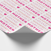 Moeder Modern Typografie Heart Cadeaupapier (Hoek)