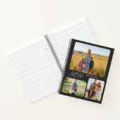 Moeder moderne scriptie zwart 3 foto notitieboek (Binnen)