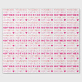 Moeder Moderne Typografie Hart Cadeaupapier (Vlak)