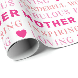 Moeder Moderne Typografie Hart Cadeaupapier