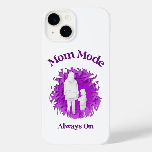 Moeder Modus Altijd Aan | Grappige Moederschap Pho Case-Mate iPhone Case (Achterkant)