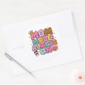 Moeder Modus Altijd Aan, Moederdag Cadeau Ronde Sticker (Envelop)