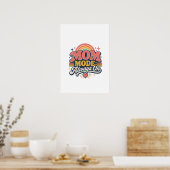 Moeder Modus Altijd Aan Retro Moederdag Cadeau Poster (Keuken)